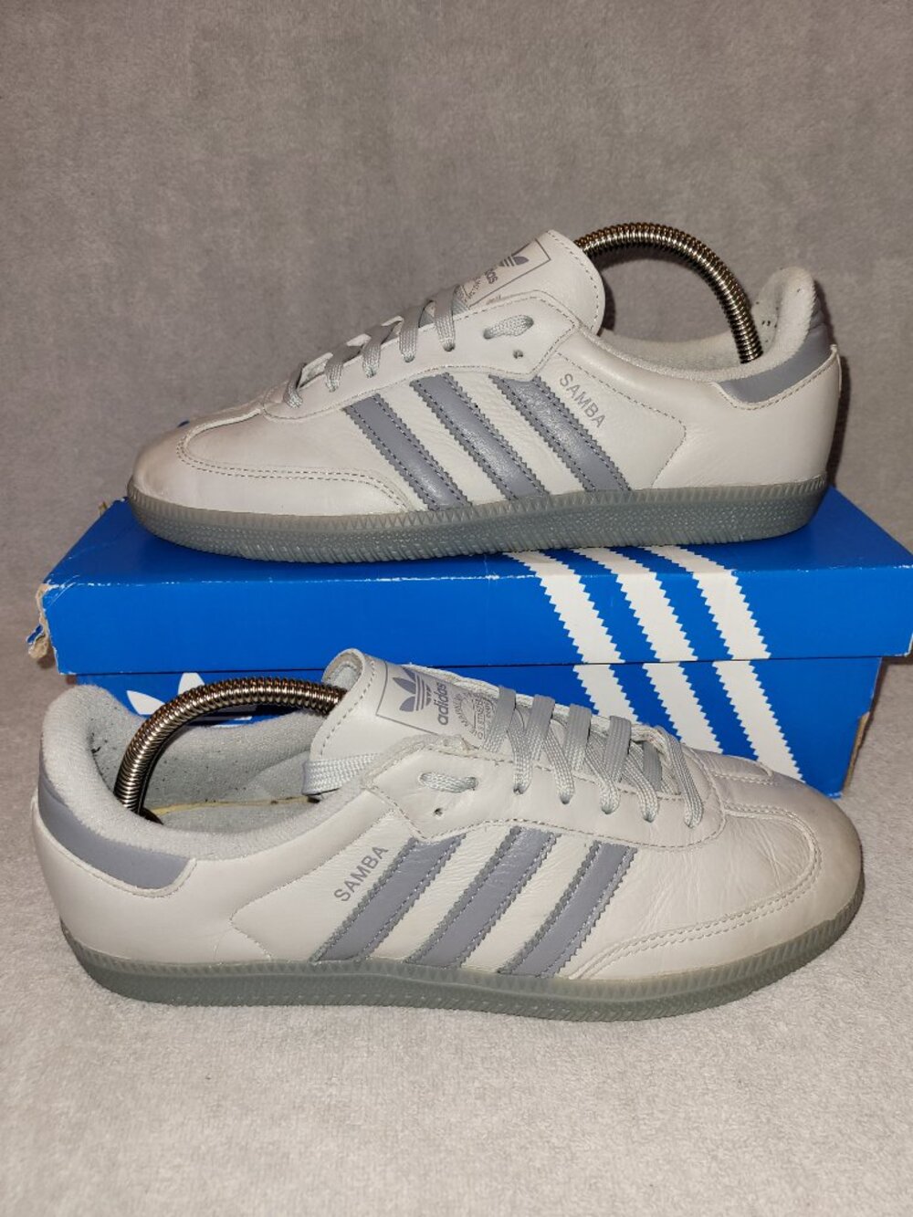 Adidas Samba Men's Size 8.5 OG Grey Two Grey Gum Sole Sneakers JI3207 (#2249)